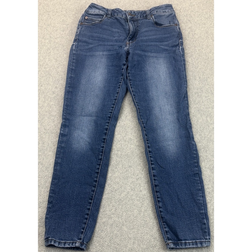 Tahari Womens Kelly Classic Skinny Jeans Blue Denim Whisker Five Pocket 4/27